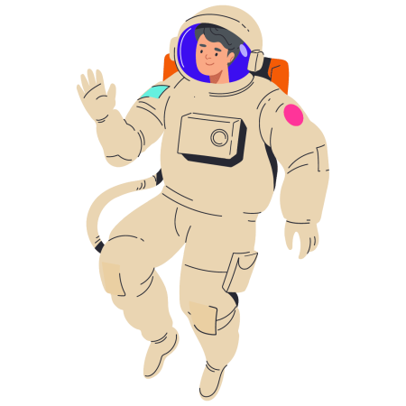 Ayuda psicológica; Ilustración de un joven astronauta.